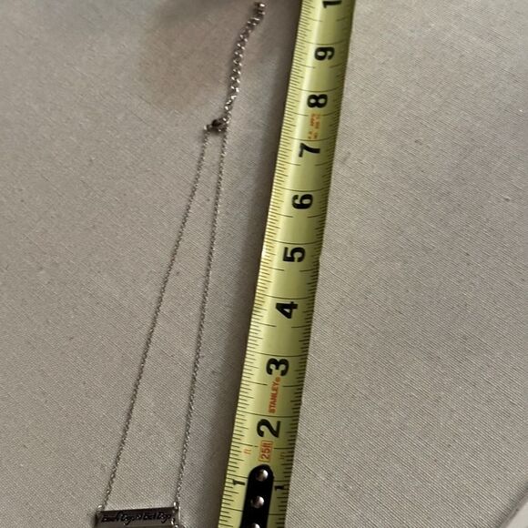 Silver necklace with beach days best days silver bar and sand dollar charm - Picture 5 of 6